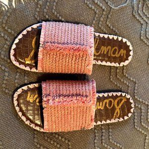 Sam Edelman Pink Straw Slides